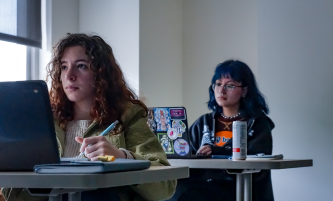 two students in class